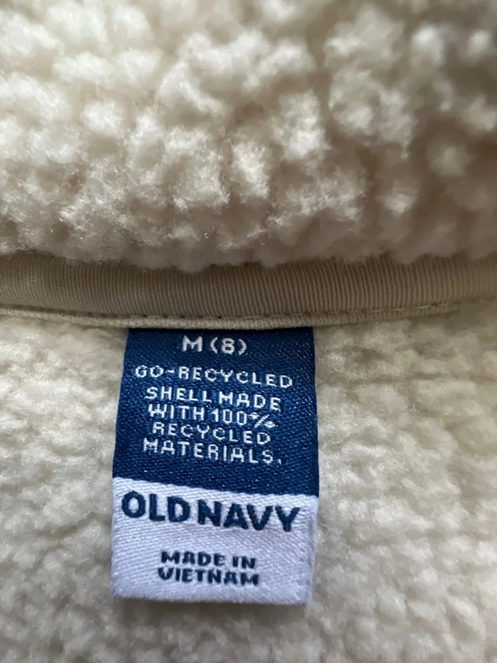 Old Navy Cream Sherpa Jacket - Cozy Plush Fleece